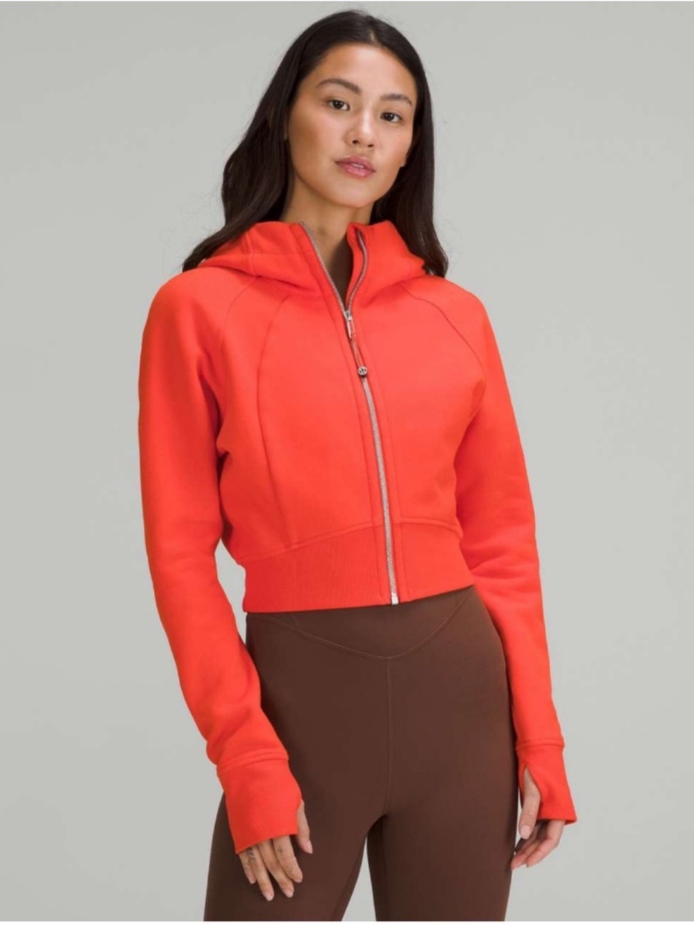 lululemon athletica Bright Coral Zip Hoodie